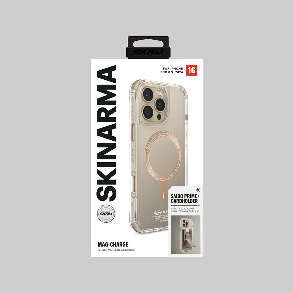 iPhone 16 Pro MagSafe Uyumlu Şeffaf Kılıf - Skinarma Saido Prime