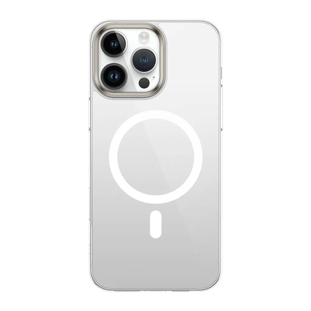 iPhone 16 Pro MagSafe Uyumlu Şeffaf Cam Arka Yüzeyli Kılıf - Zore G-Glass