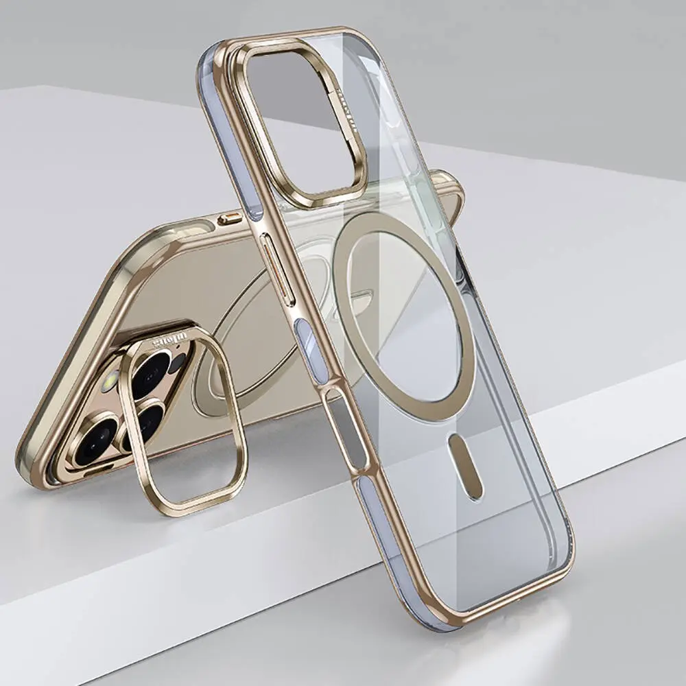 iPhone 16 Pro MagSafe Uyumlu Standlı Şeffaf Kılıf - Wlons Efsane