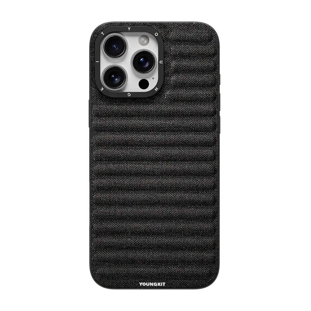 iPhone 16 Pro MagSafe Uyumlu Kumaş Kaplama Kılıf - Youngkit Canvas