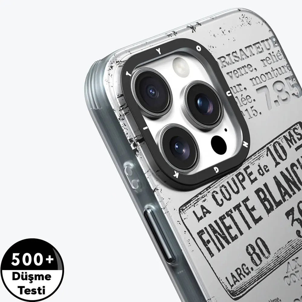 iPhone 16 Pro MagSafe Uyumlu Retro Desenli Kılıf - Youngkit Literary
