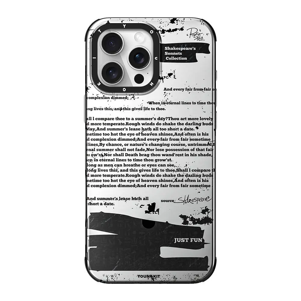 iPhone 16 Pro MagSafe Uyumlu Kılıf - Youngkit Literary Shakespeare