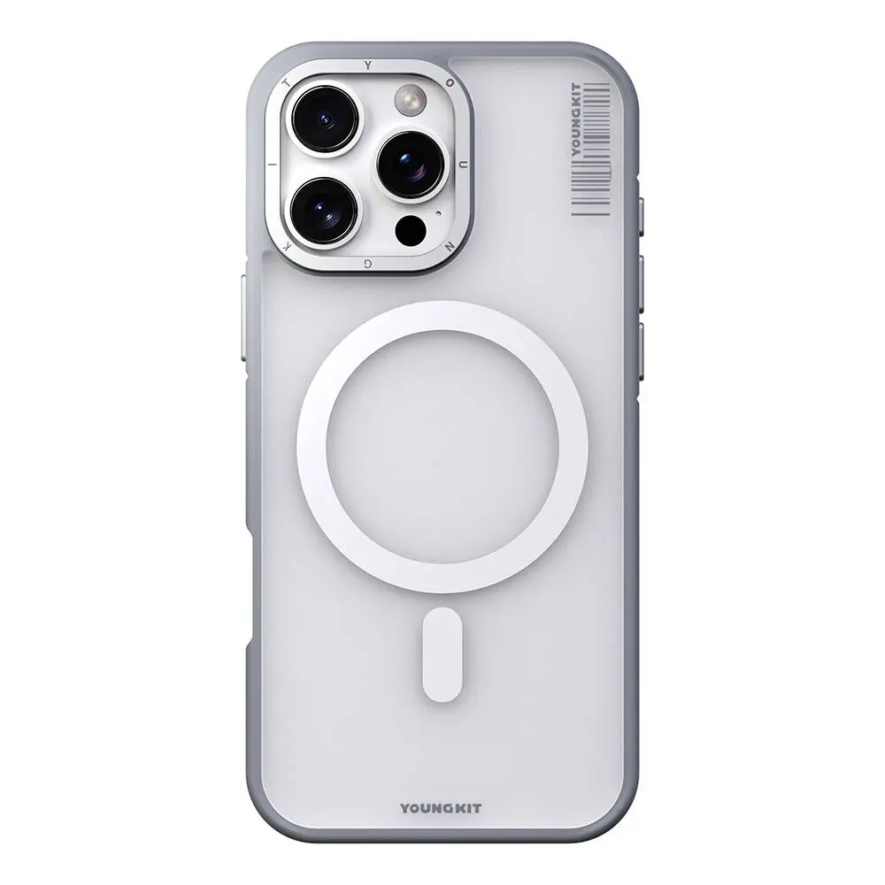 iPhone 16 Pro MagSafe Uyumlu Şeffaf Kılıf - Youngkit Rock Sand