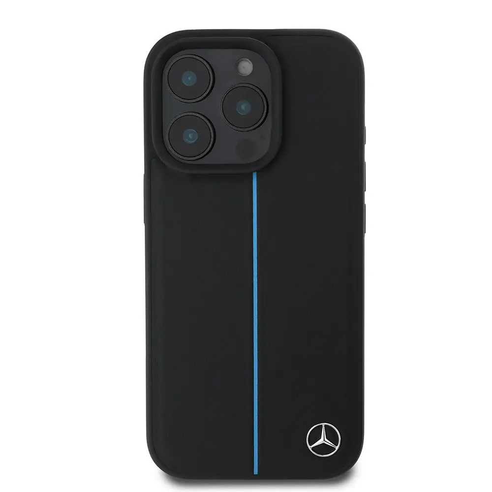 iPhone 16 Pro MagSafe Uyumlu Deri Kılıf - Mercedes Benz Lisanslı