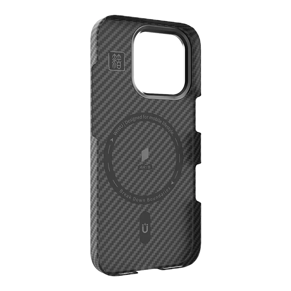 iPhone 16 Pro MagSafe Uyumlu Kamera Standlı Kılıf - Wiwu DCC-206 Aramid Fiber