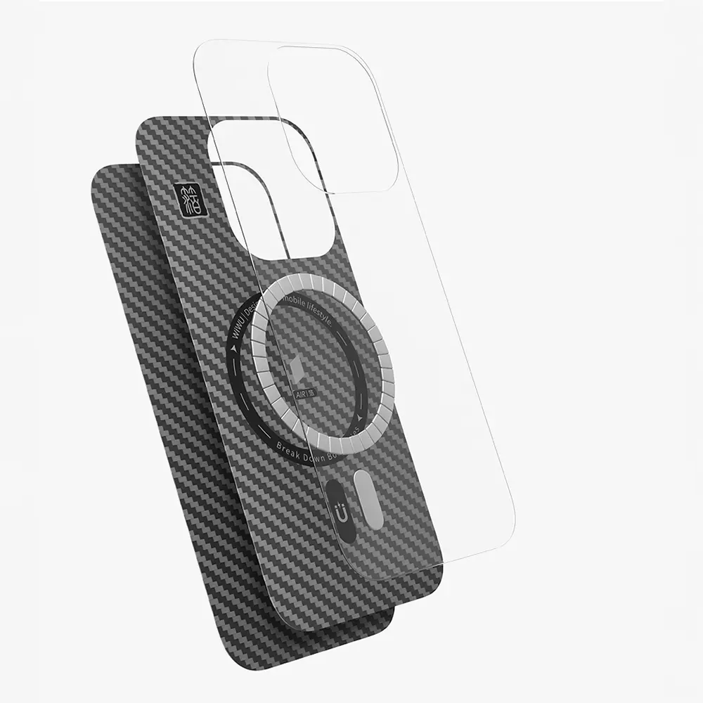 iPhone 16 Pro MagSafe Uyumlu Kamera Standlı Kılıf - Wiwu DCC-206 Aramid Fiber