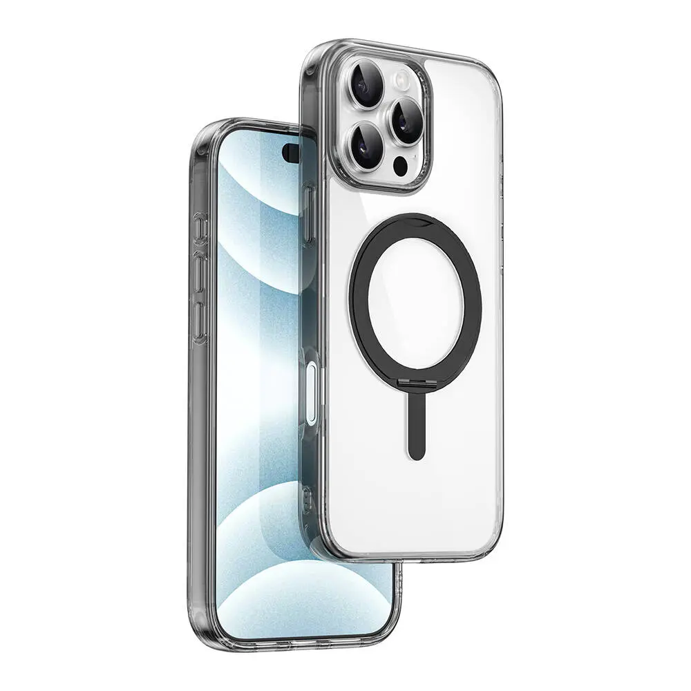 iPhone 16 Pro MagSafe Uyumlu Standlı Şeffaf Kılıf - Wiwu iShield Ultra