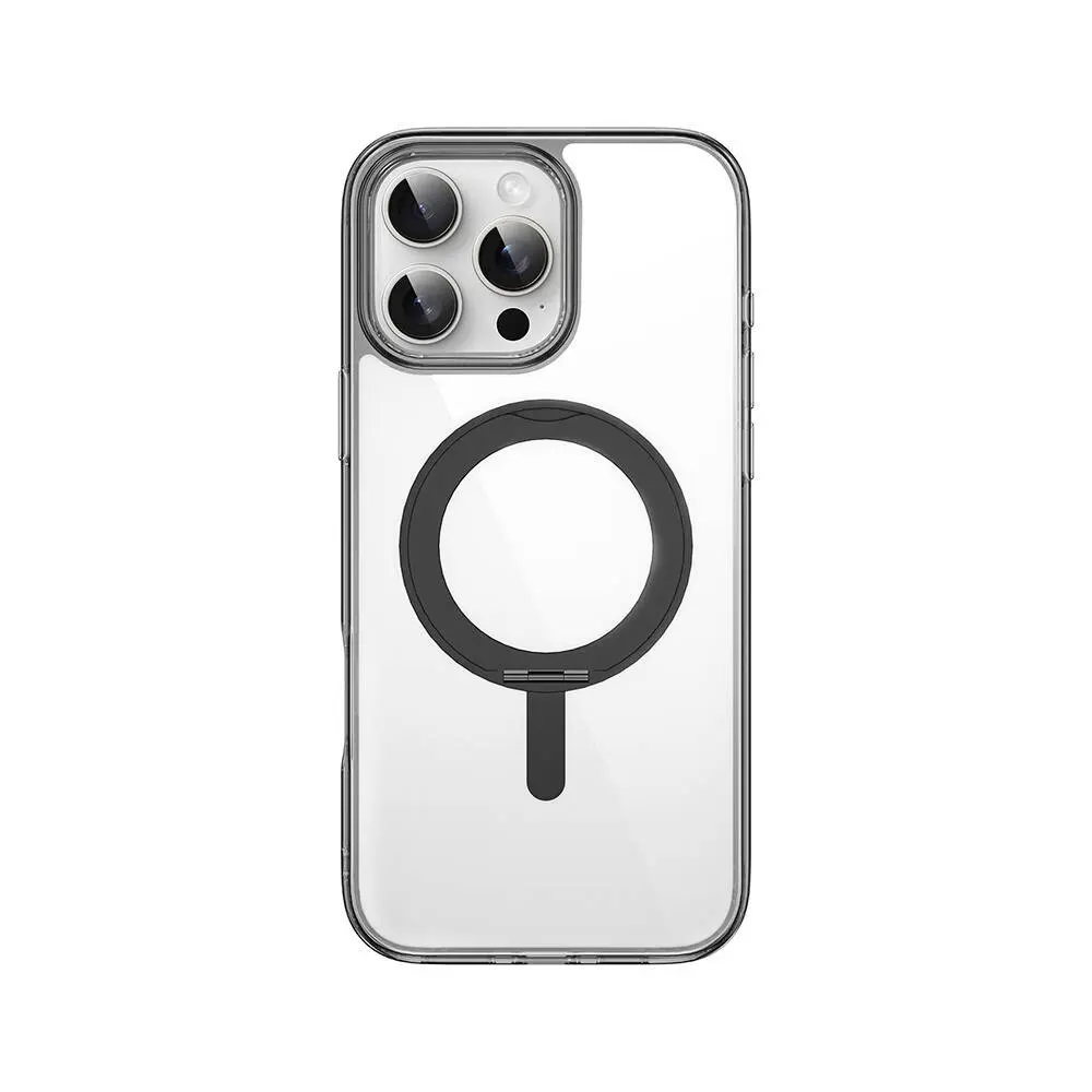 iPhone 16 Pro MagSafe Uyumlu Standlı Şeffaf Kılıf - Wiwu iShield Ultra