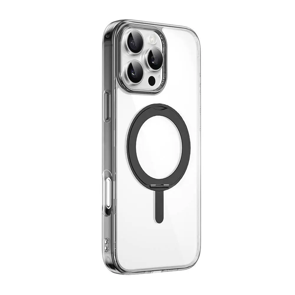 iPhone 16 Pro MagSafe Uyumlu Standlı Şeffaf Kılıf - Wiwu iShield Ultra