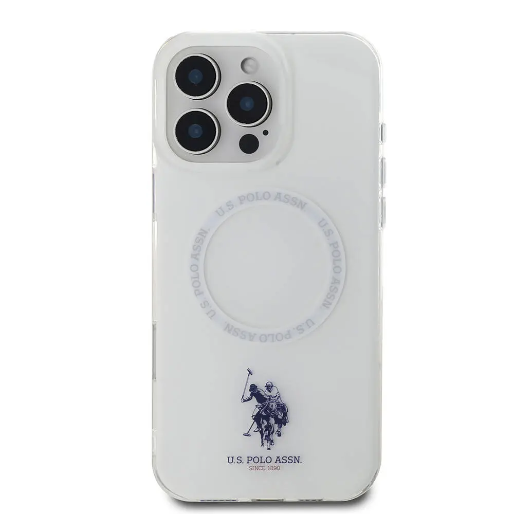 iPhone 16 Pro MagSafe Uyumlu Ring Kapak - U.S. Polo Assn. Double Horse