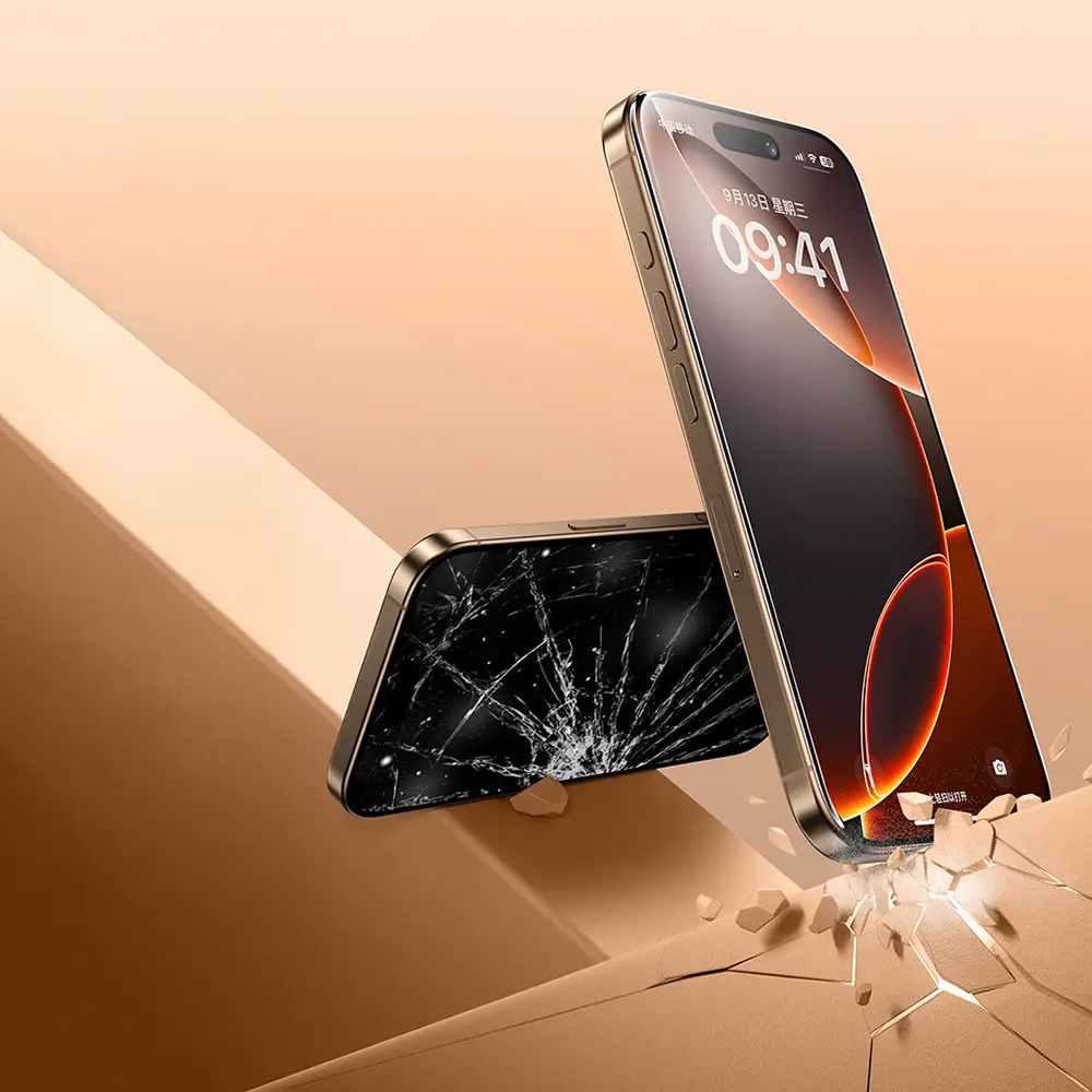 iPhone 16 Pro Max Tam Kaplayan Şeffaf Ekran Koruyucu - Benks InvisiWarrior