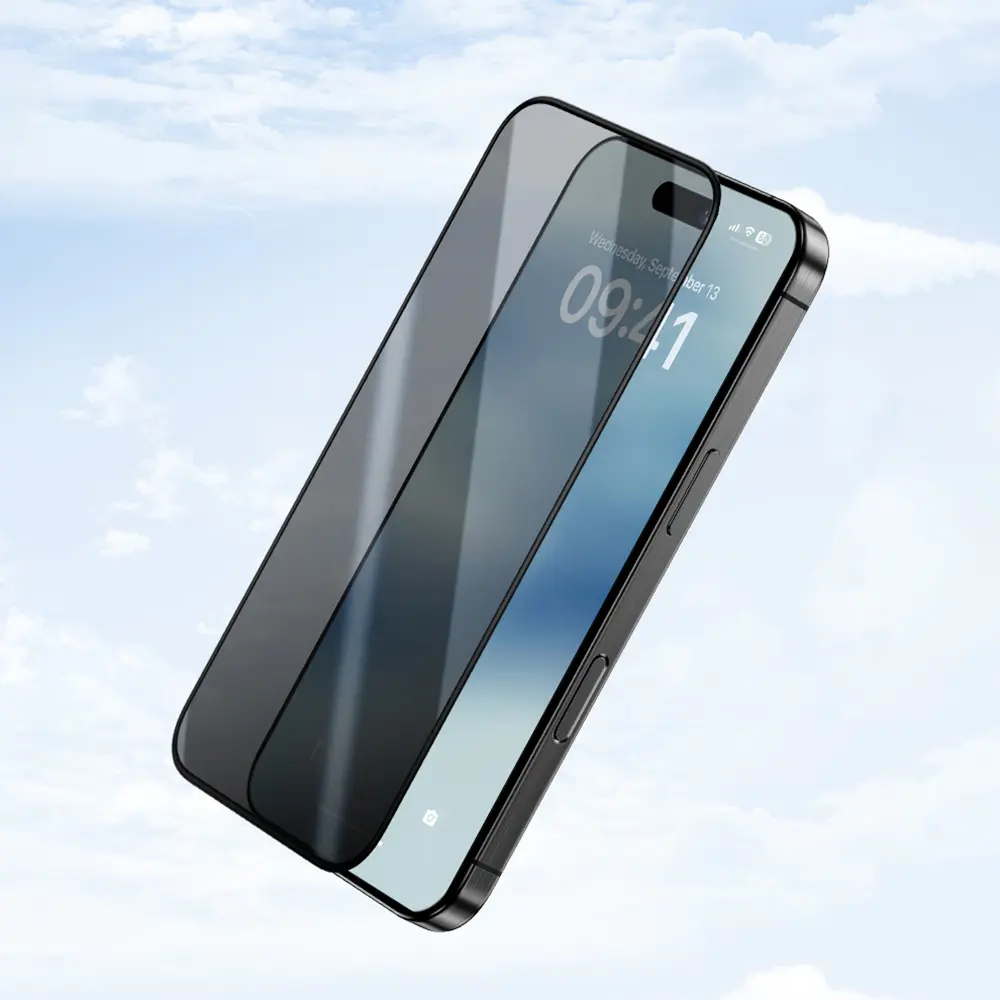 iPhone 16 Pro Max Hayalet Ekran Koruyucu, Uygulama Aparatlı - Benks Privacy