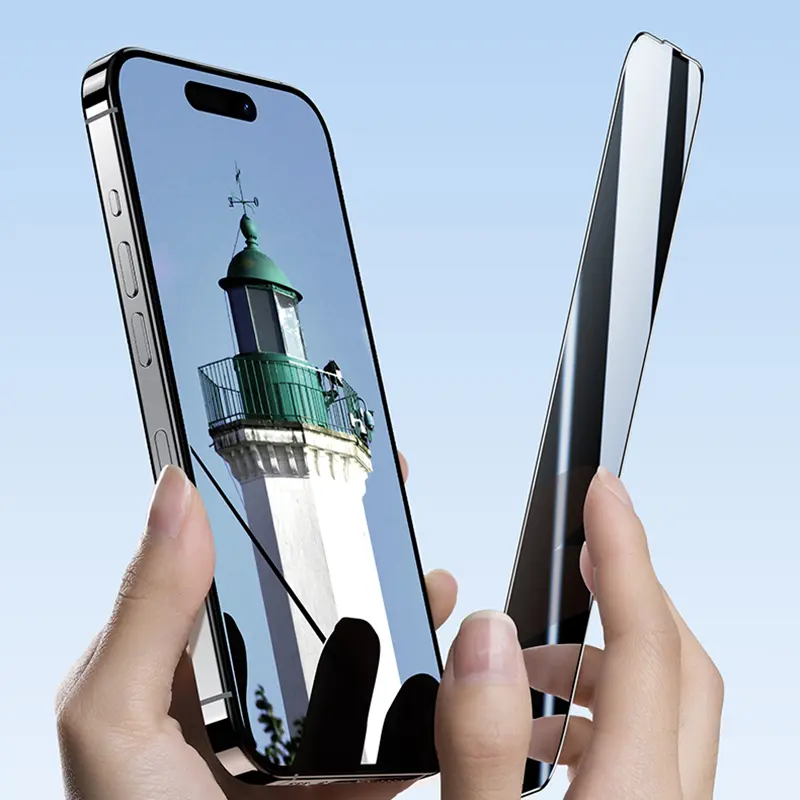 iPhone 16 Pro Max Hayalet Ekran Koruyucu, Uygulama Aparatlı - Benks Privacy