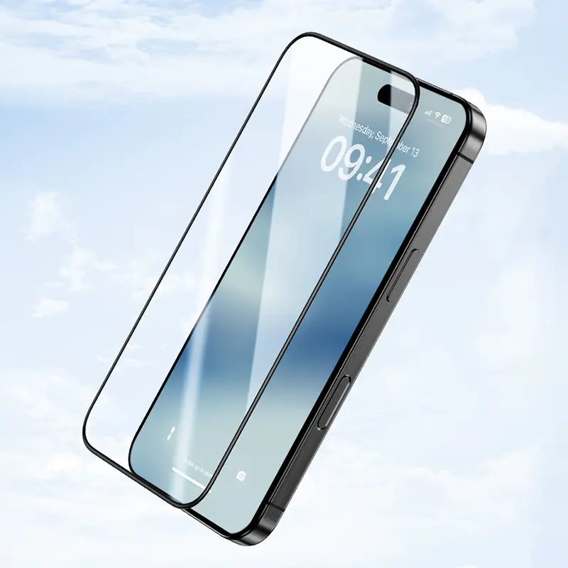 iPhone 16 Pro Max Ekran Koruyucu, 0.9 mm Çerçeveli 0.3 mm Cam - Benks Ultra Shield
