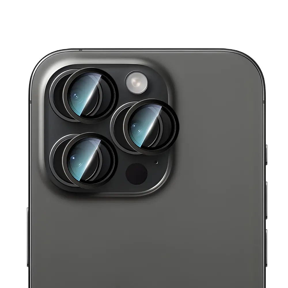 iPhone 16 Pro Max Kamera Lens Koruyucu, Oleofobik ve Yansıma Önleyici - CaseWorld Alloy