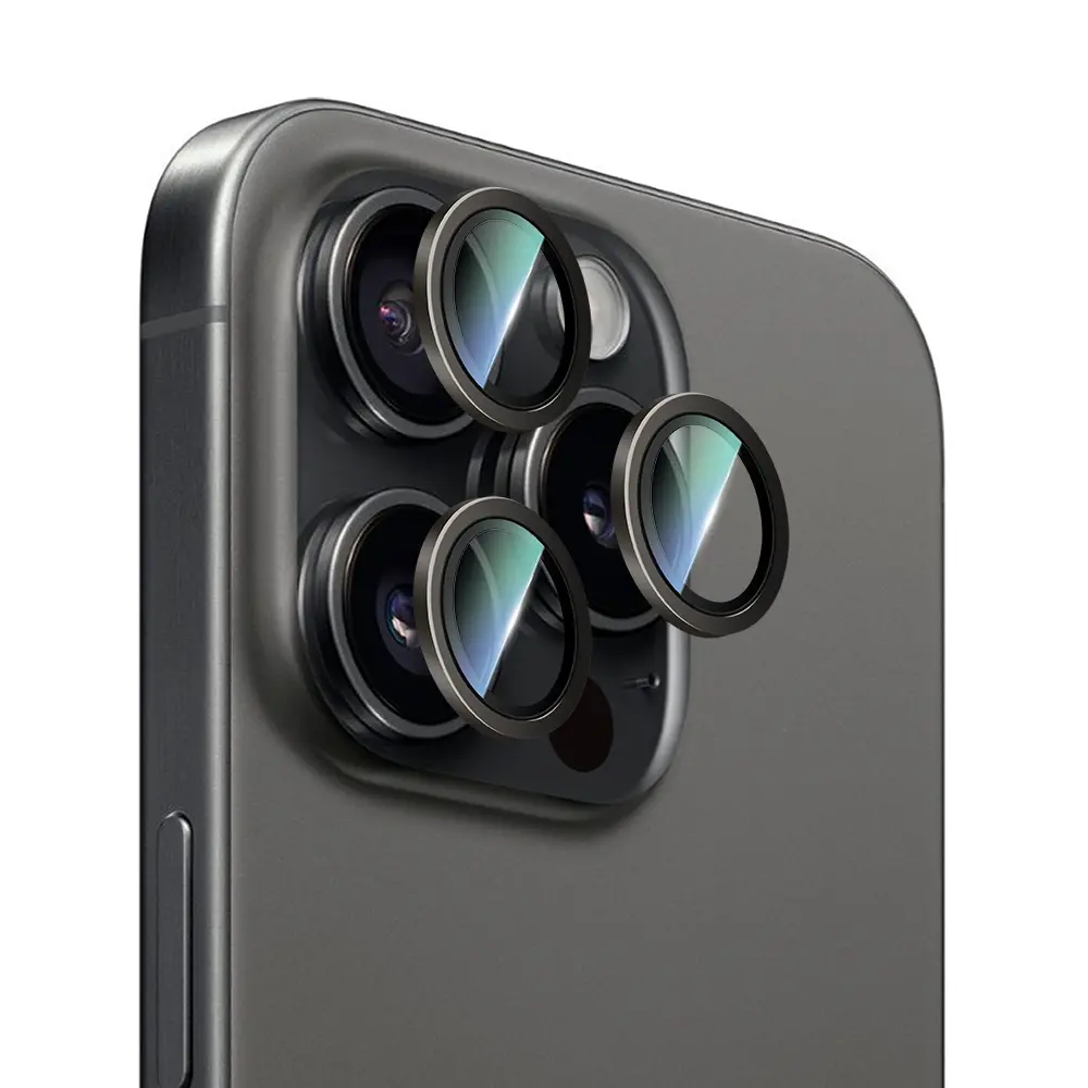 iPhone 16 Pro Max Kamera Lens Koruyucu, Oleofobik ve Yansıma Önleyici - CaseWorld Alloy