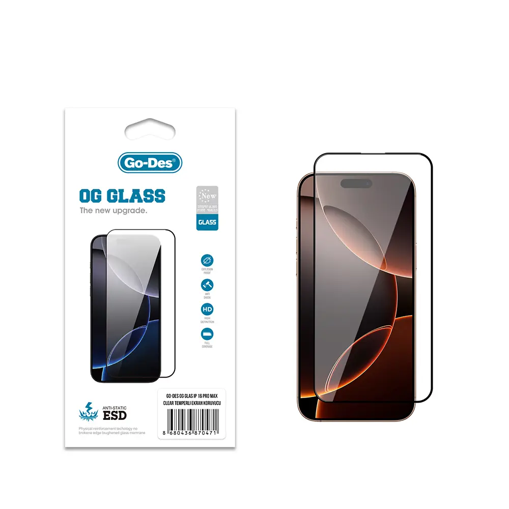 iPhone 16 Pro Max Temperli Cam Ekran Koruyucu - Go Des OG Glass