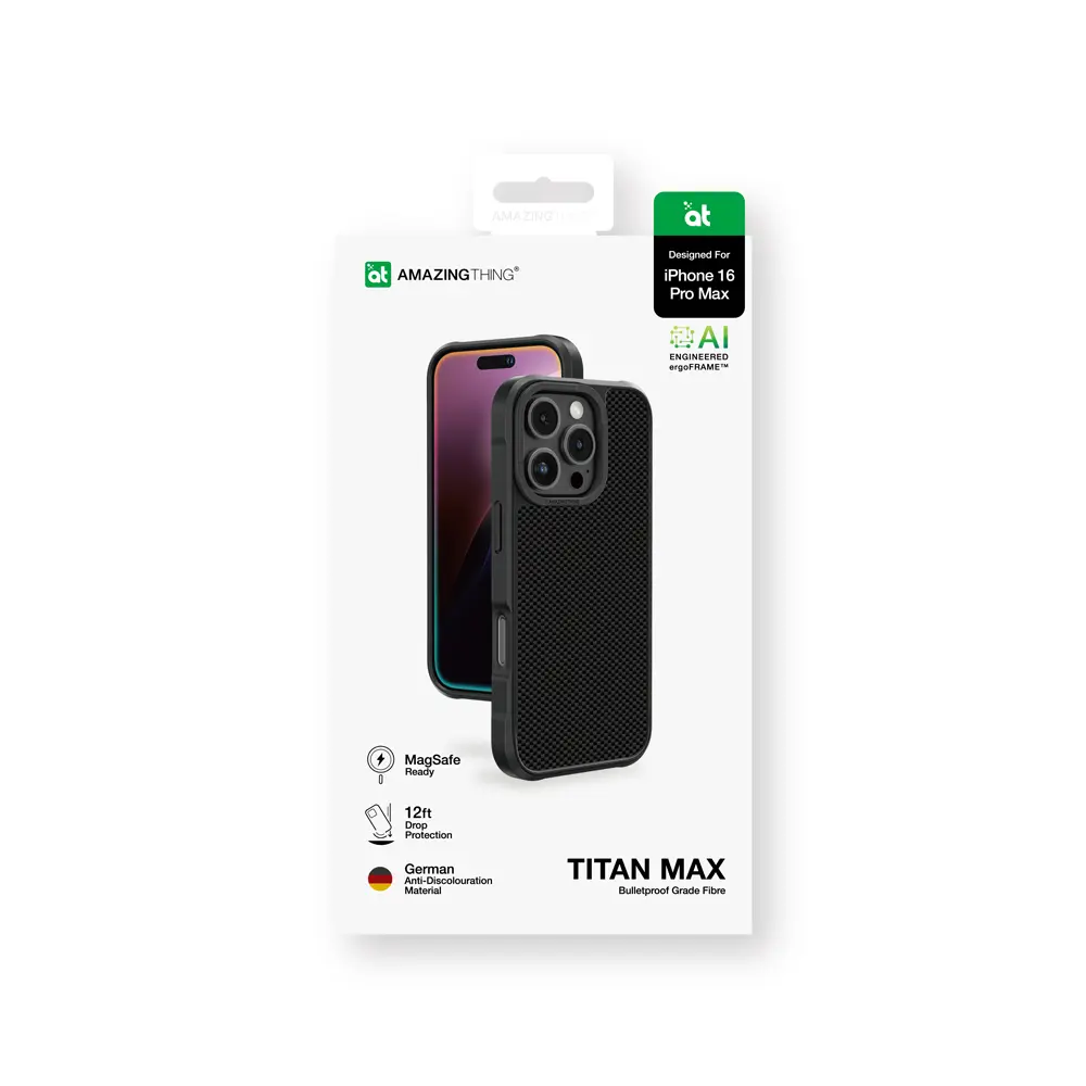 iPhone 16 Pro Max MagSafe Uyumlu Aramid Fiber Kılıf - Amazingthing Titan Max