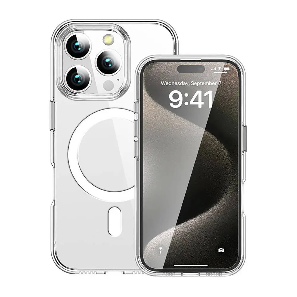 iPhone 16 Pro Max MagSafe Uyumlu Şeffaf Sert PC Kılıf - Wlons Pita