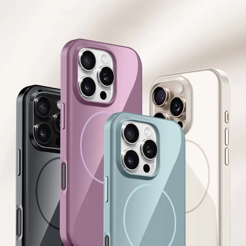 iPhone 16 Pro Max MagSafe Uyumlu Şeffaf Olmayan Kılıf - Wlons Frego