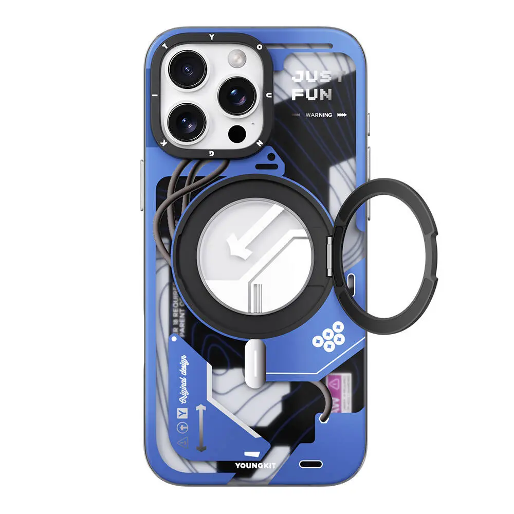 iPhone 16 Pro Max MagSafe Uyumlu 360° Standlı Kılıf - Youngkit Starship