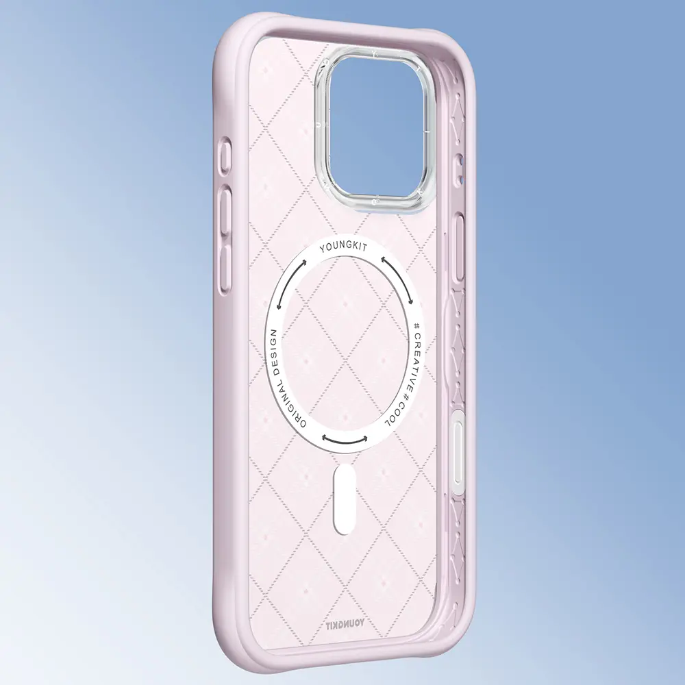 iPhone 16 Pro Max MagSafe Uyumlu Şeffaf Olmayan Kılıf - Youngkit Argyle