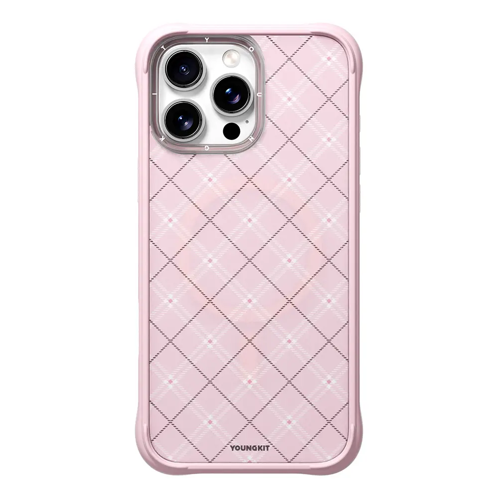 iPhone 16 Pro Max MagSafe Uyumlu Şeffaf Olmayan Kılıf - Youngkit Argyle