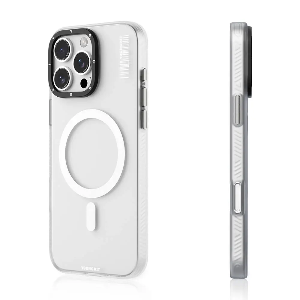 iPhone 16 Pro Max MagSafe Uyumlu Şeffaf Kılıf - Youngkit Hidden Sand