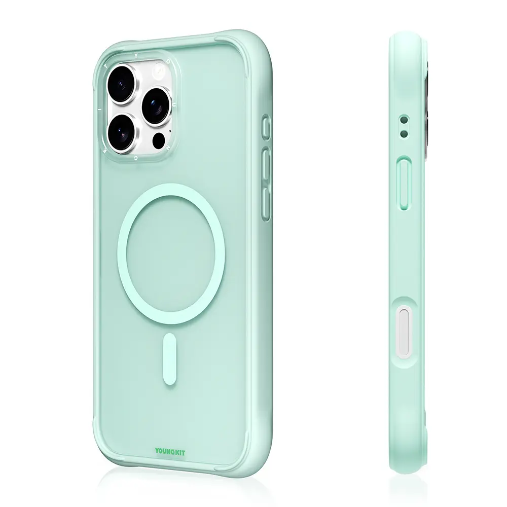 iPhone 16 Pro Max MagSafe Uyumlu Silikon Kılıf - Youngkit Macaroon