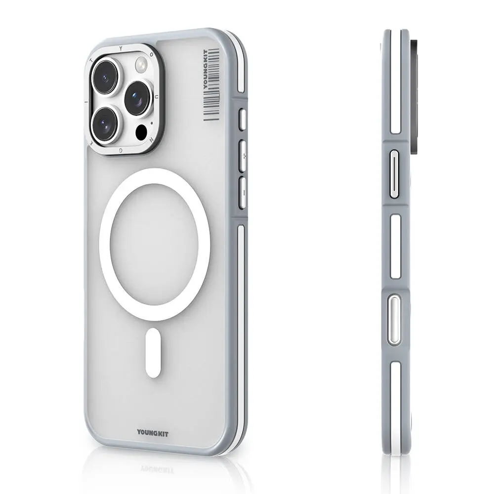 iPhone 16 Pro Max MagSafe Uyumlu Şeffaf Kılıf - Youngkit Rock Sand