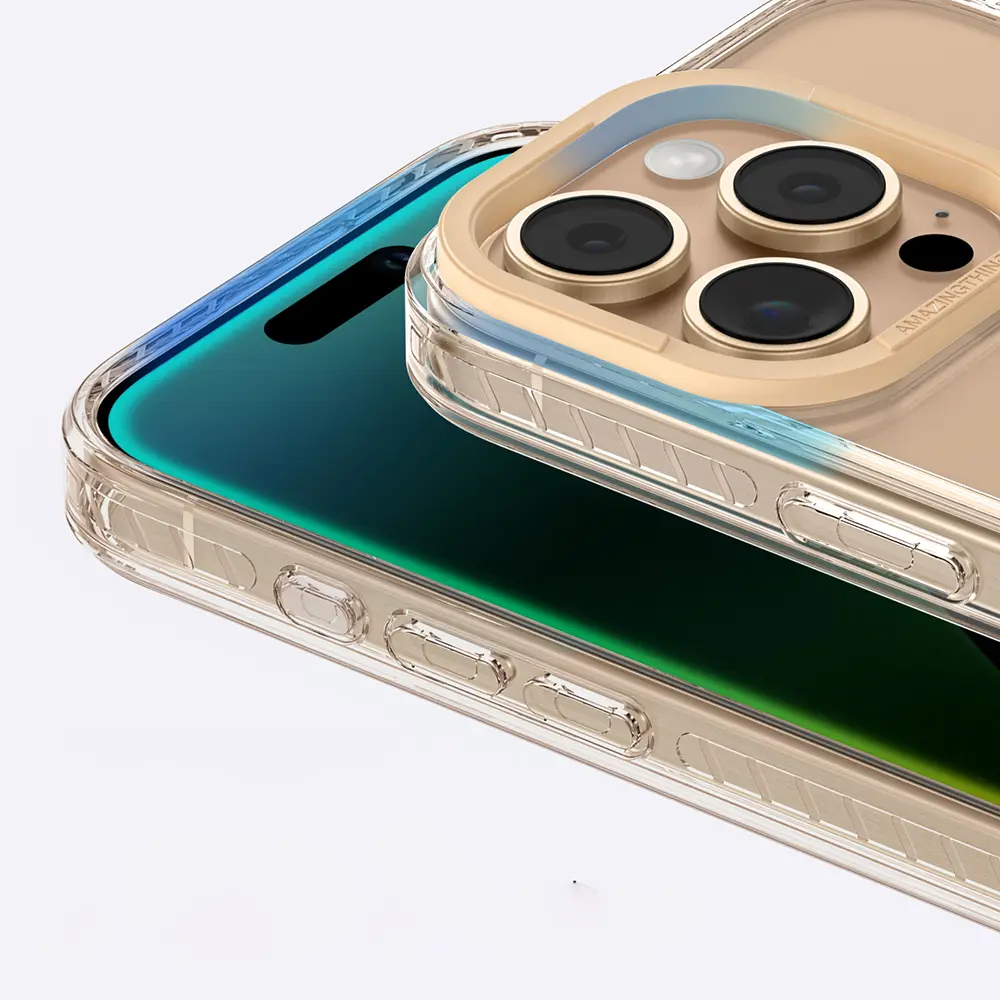 iPhone 16 Pro Max MagSafe Uyumlu Yüzük Standlı Şeffaf Kılıf - Amazingthing Titan Pro