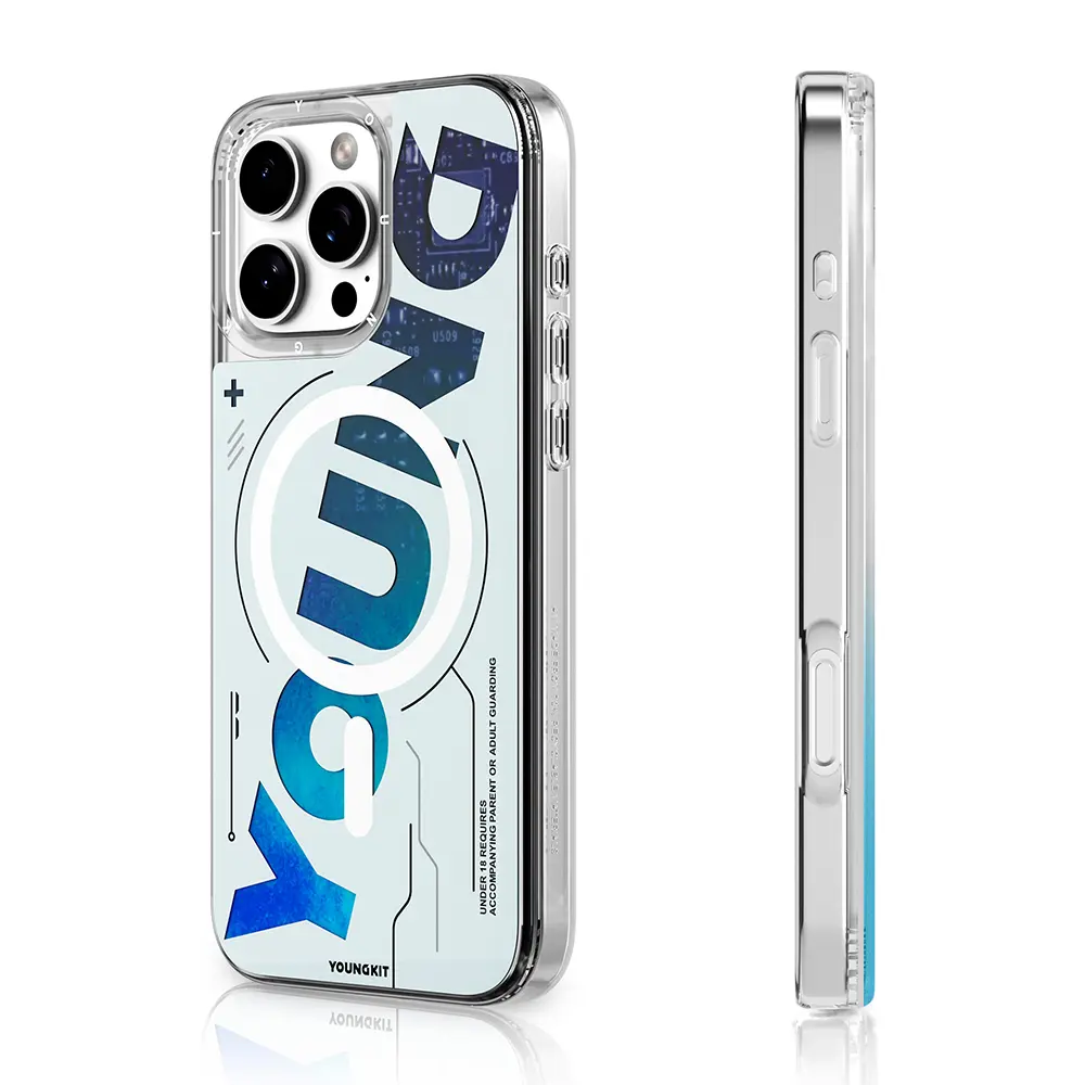 iPhone 16 Pro Max MagSafe Uyumlu Çift Katmanlı Kılıf - Youngkit Future Streamer