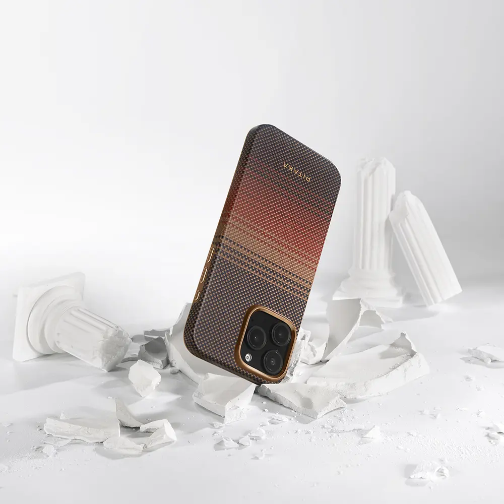 iPhone 16 Pro Max MagSafe Uyumlu Aramid Fiber Kılıf - Pitaka Sunset