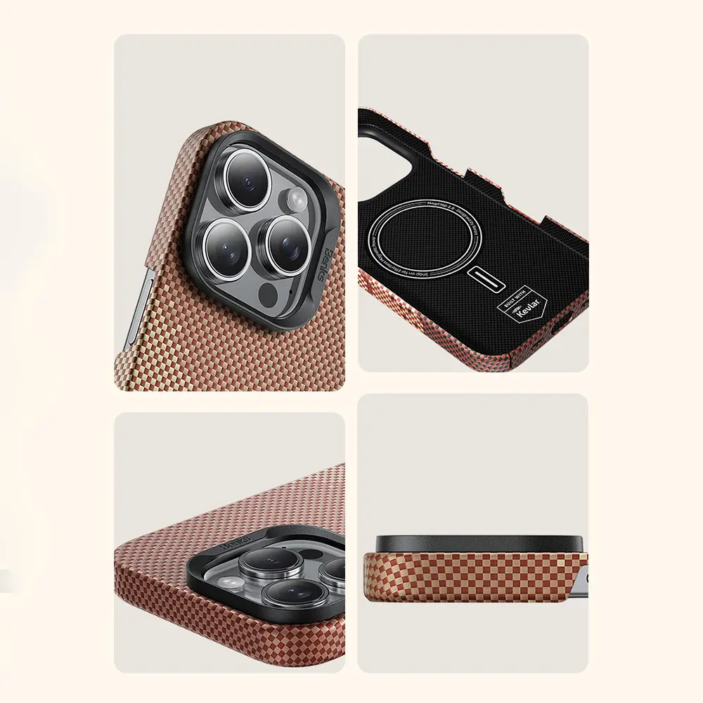 iPhone 16 Pro Max MagSafe Uyumlu Kevlar Kılıf - Benks GoldenTide ArmorAir