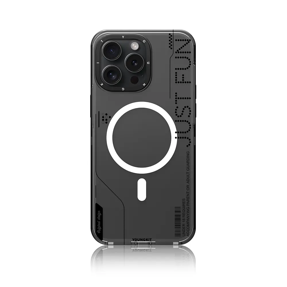 iPhone 16 Pro Max MagSafe Uyumlu Çıkarılabilir Arka Yüzeyli Kılıf - Youngkit Mecha