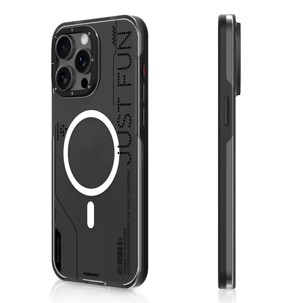 iPhone 16 Pro Max MagSafe Uyumlu Çıkarılabilir Arka Yüzeyli Kılıf - Youngkit Mecha