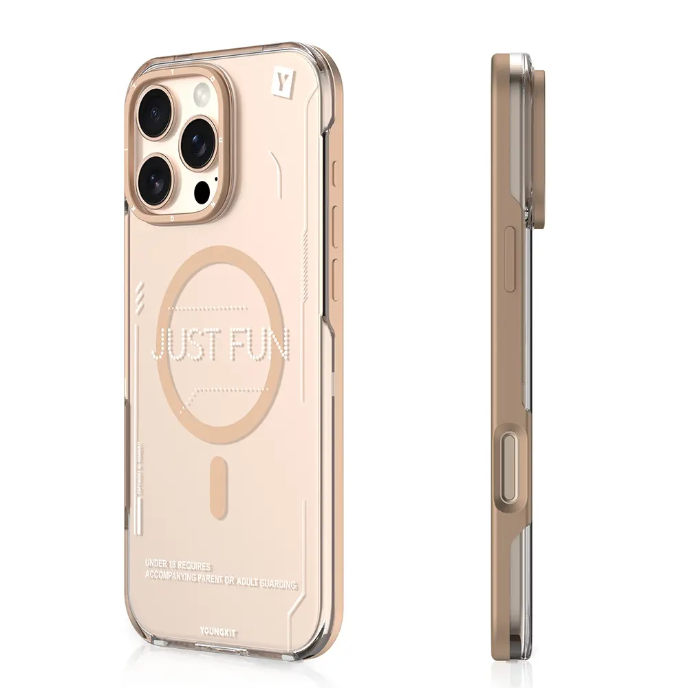iPhone 16 Pro Max MagSafe Uyumlu Çıkarılabilir Arka Yüzeyli Kılıf - Youngkit Mecha