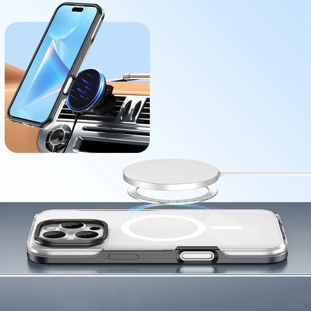iPhone 16 Pro Max MagSafe Uyumlu Çıkarılabilir Arka Yüzeyli Kılıf - Zore Polar
