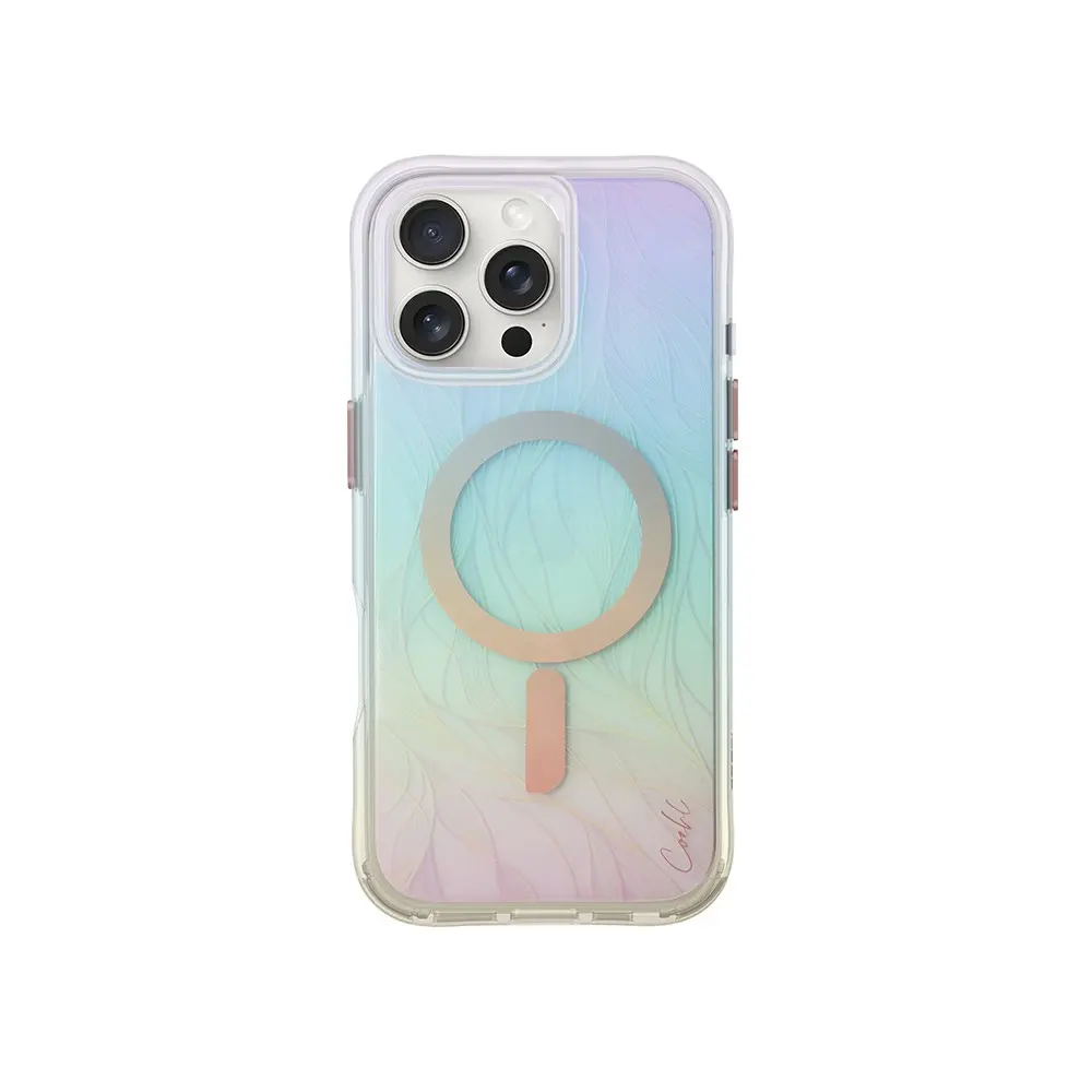 iPhone 16 Pro Max MagSafe Uyumlu Holografik Şeffaf Kılıf - Coehl Willow