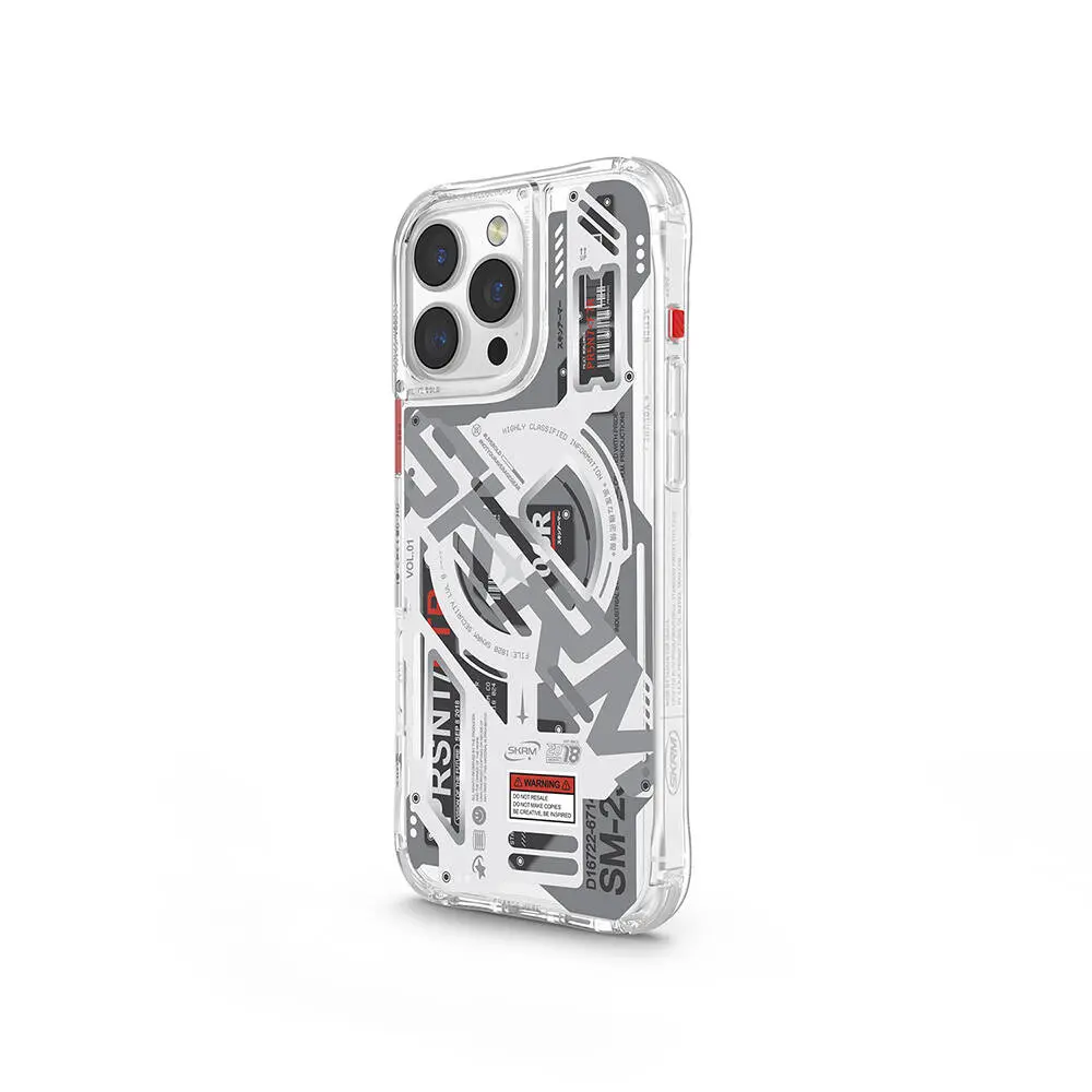 iPhone 16 Pro Max MagSafe Uyumlu Katmanlı Makine Temalı Kılıf - SkinArma Ekho