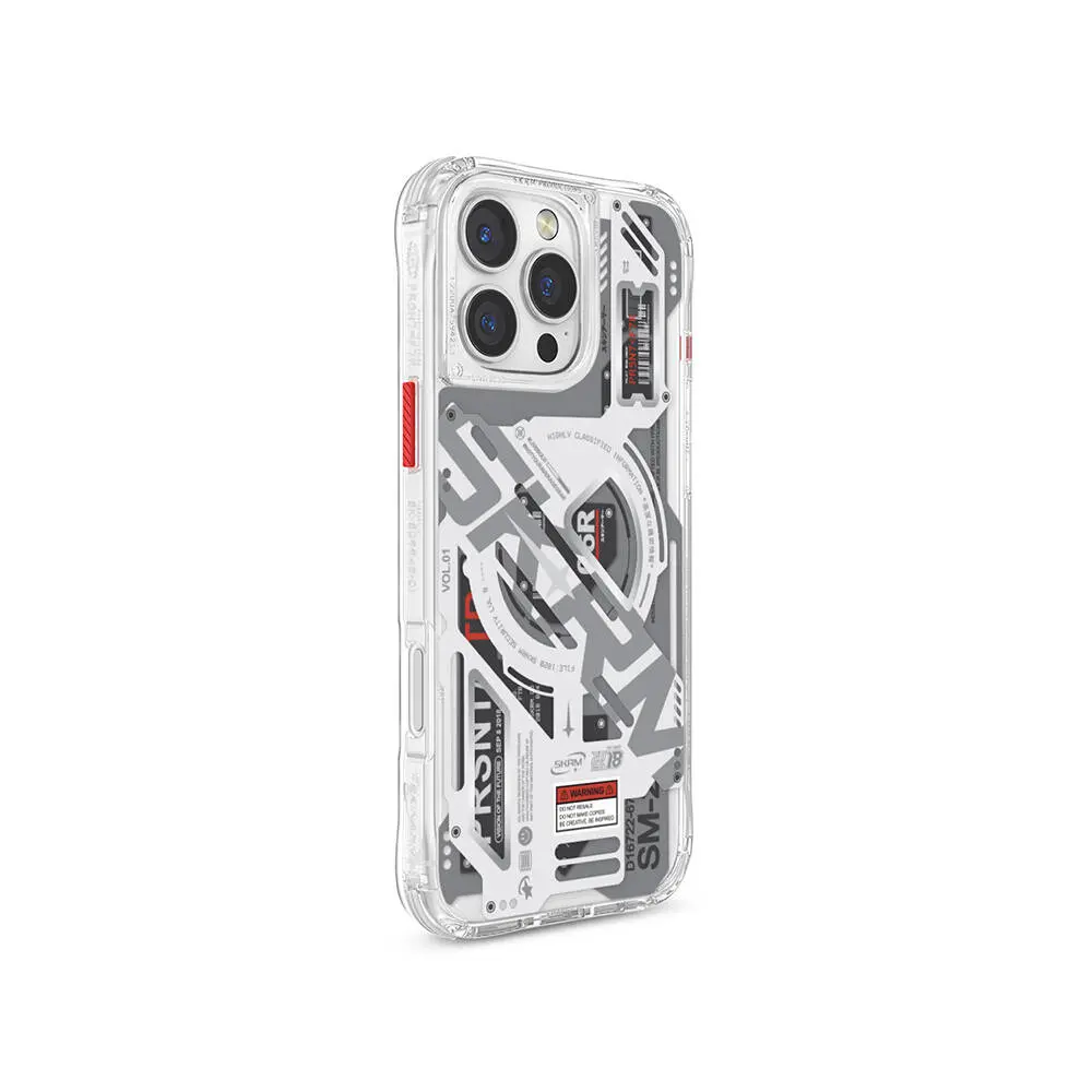 iPhone 16 Pro Max MagSafe Uyumlu Katmanlı Makine Temalı Kılıf - SkinArma Ekho