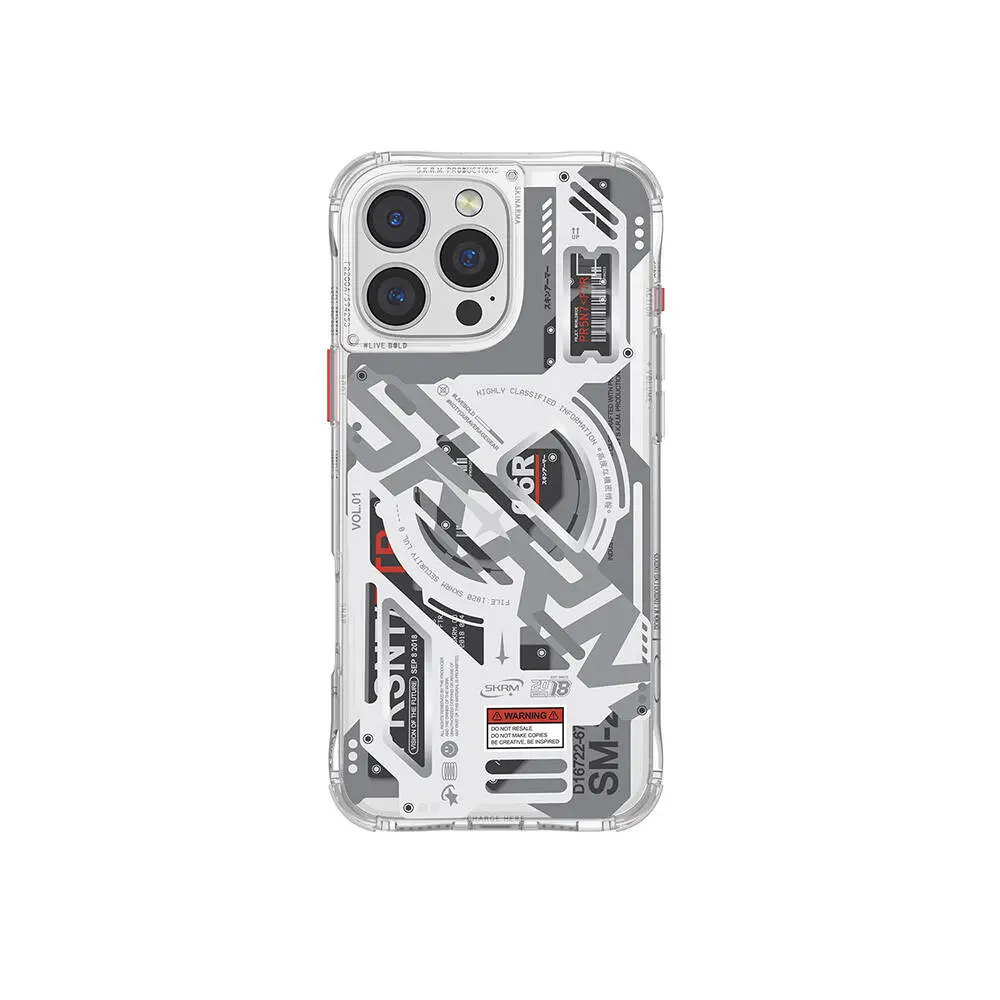 iPhone 16 Pro Max MagSafe Uyumlu Katmanlı Makine Temalı Kılıf - SkinArma Ekho