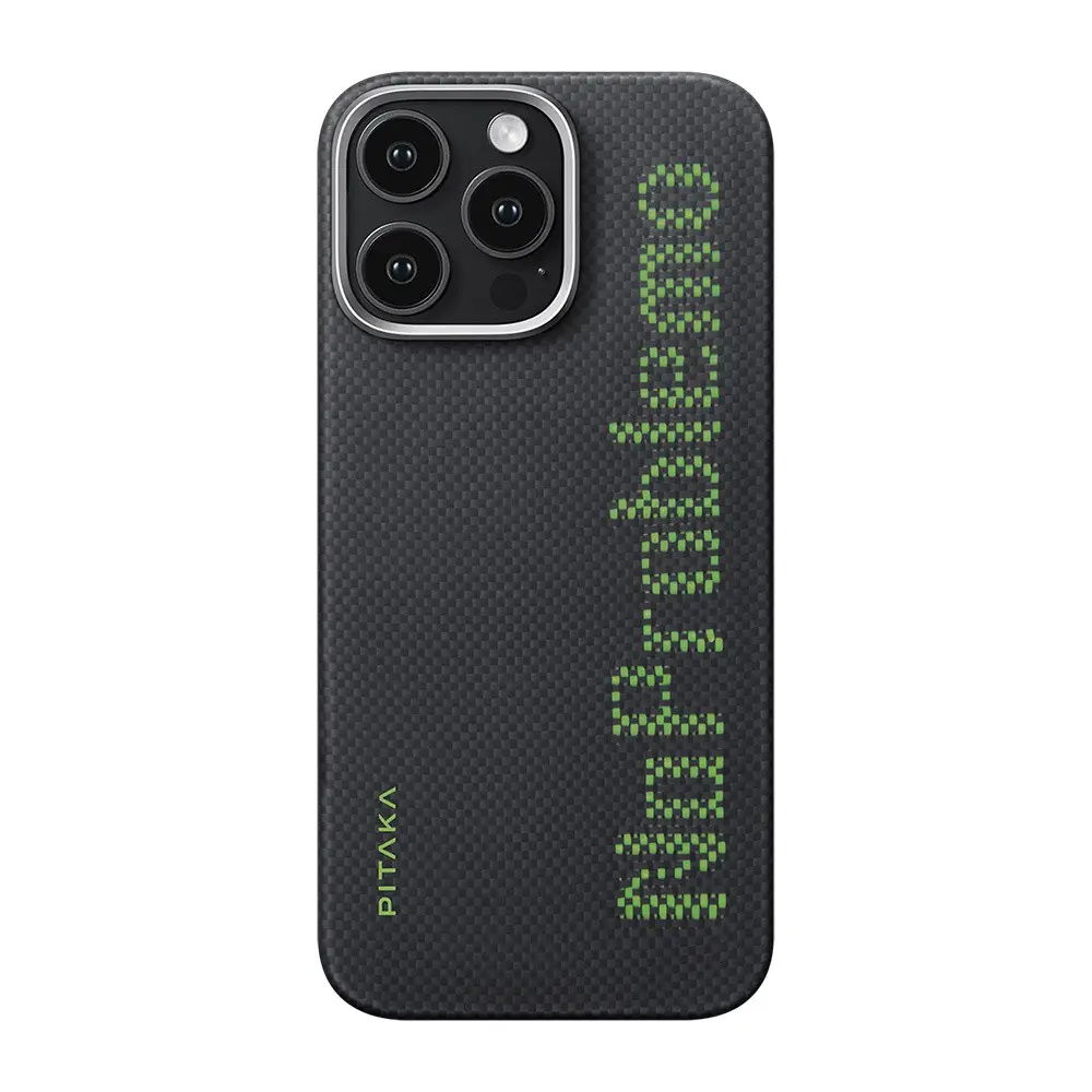 iPhone 16 Pro Max MagSafe Uyumlu Aramid Fiber Kılıf - Pitaka Tactile Woven Aries