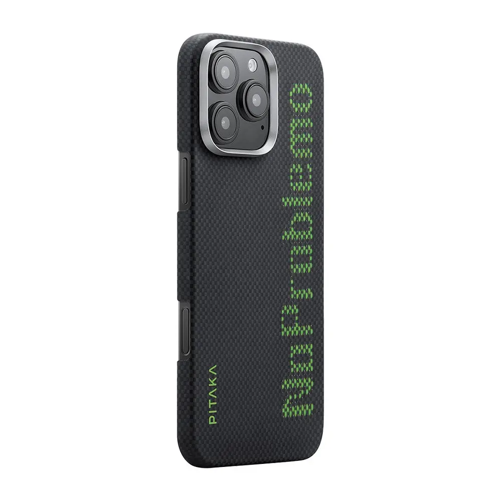 iPhone 16 Pro Max MagSafe Uyumlu Aramid Fiber Kılıf - Pitaka Tactile Woven Aries