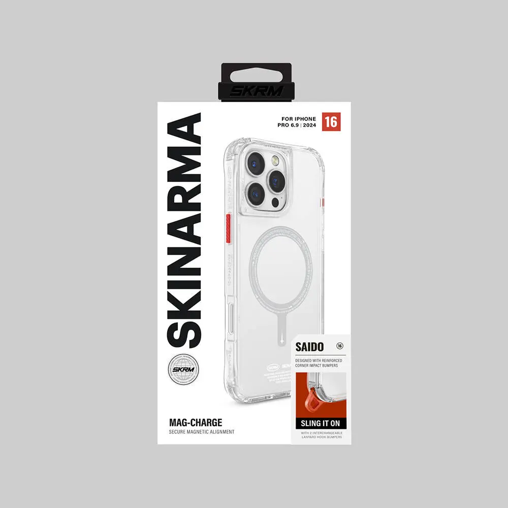 iPhone 16 Pro Max MagSafe Uyumlu Şeffaf Kılıf - Skinarma Saido