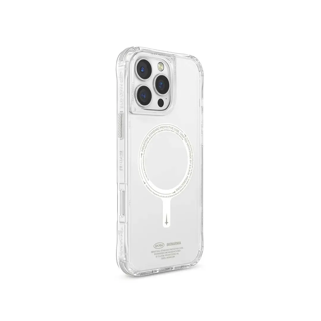 iPhone 16 Pro Max MagSafe Uyumlu Şeffaf Kılıf - Skinarma Saido Nightglow