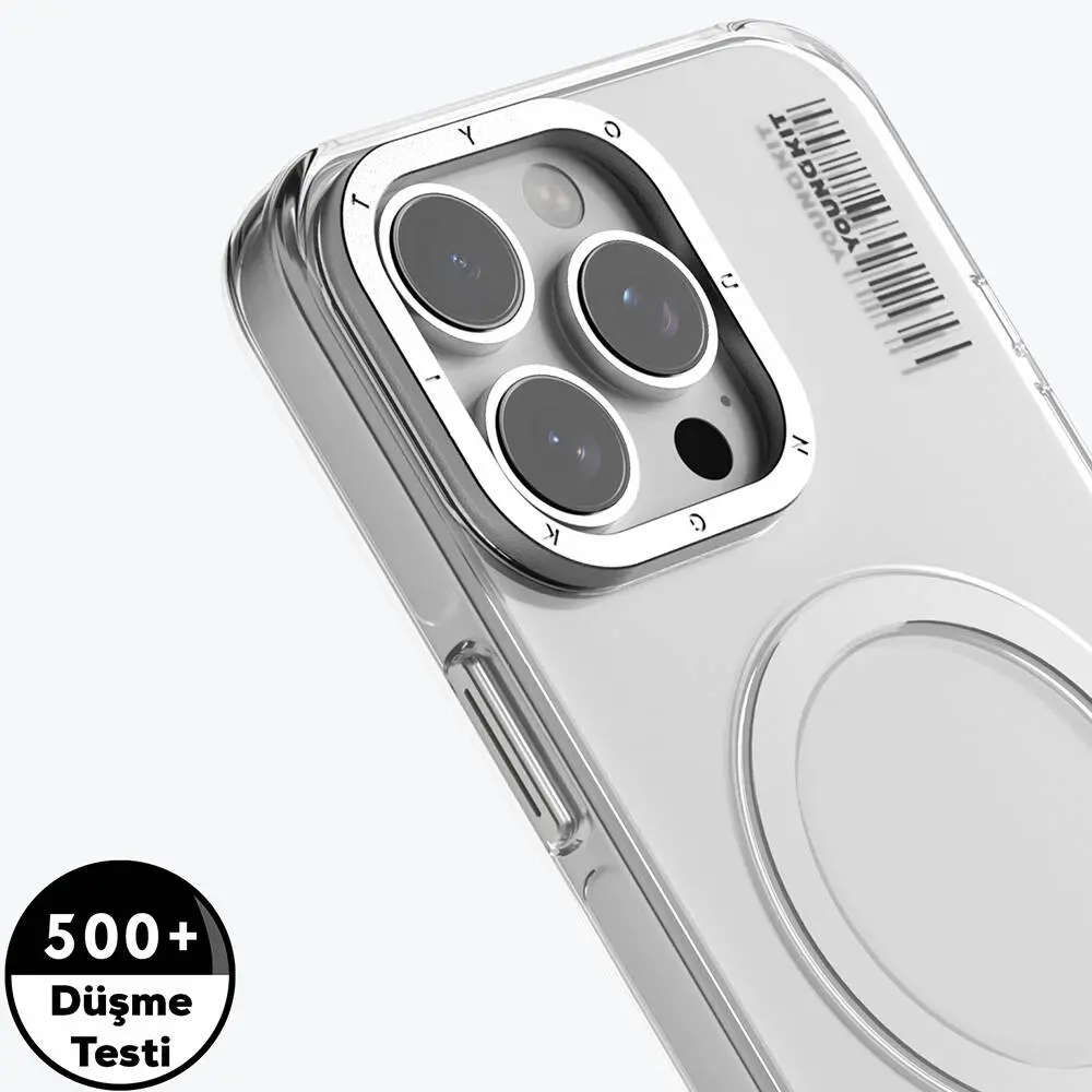 iPhone 16 Pro Max MagSafe Uyumlu Şeffaf Kılıf - Youngkit Crystal Shield