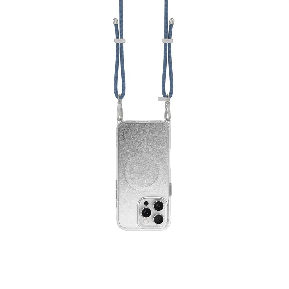 iPhone 16 Pro Max MagSafe Uyumlu Simli Kılıf, Askı İpli - Coehl Lumino