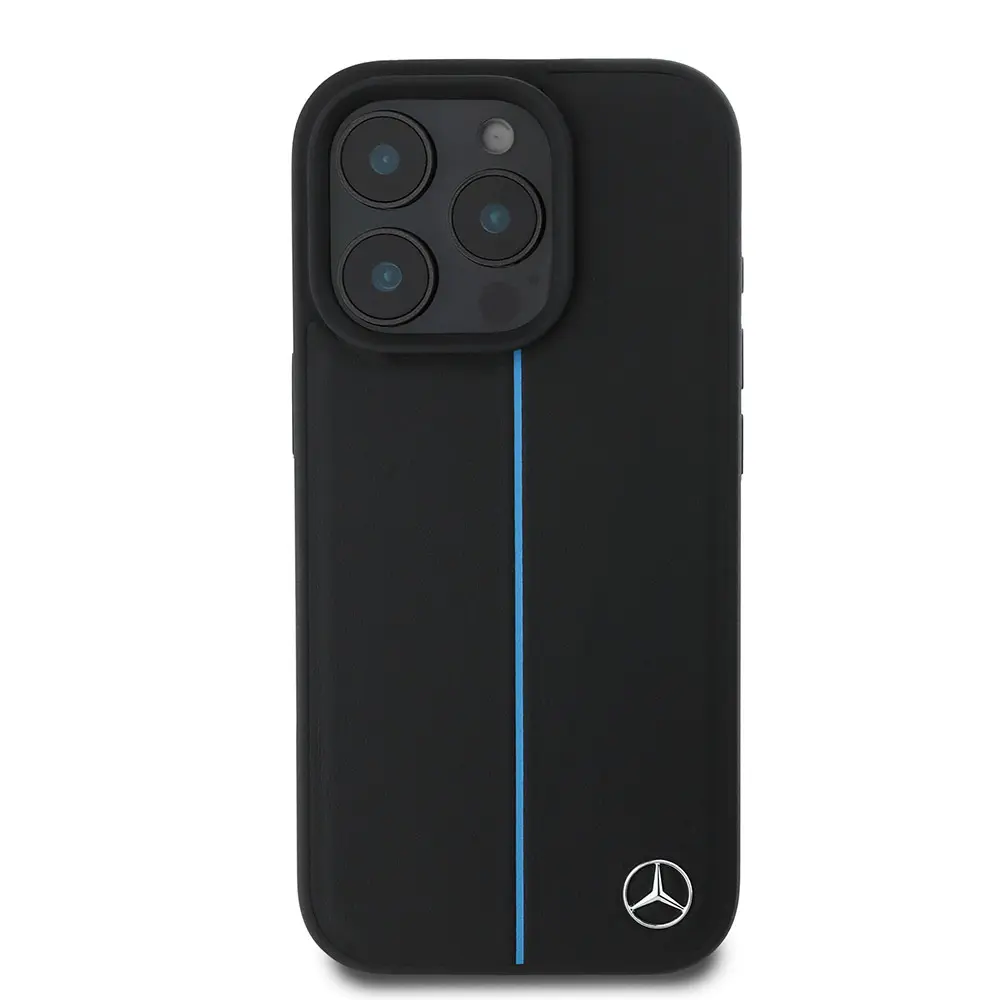 iPhone 16 Pro Max MagSafe Uyumlu Deri Kılıf - Mercedes Benz Lisanslı