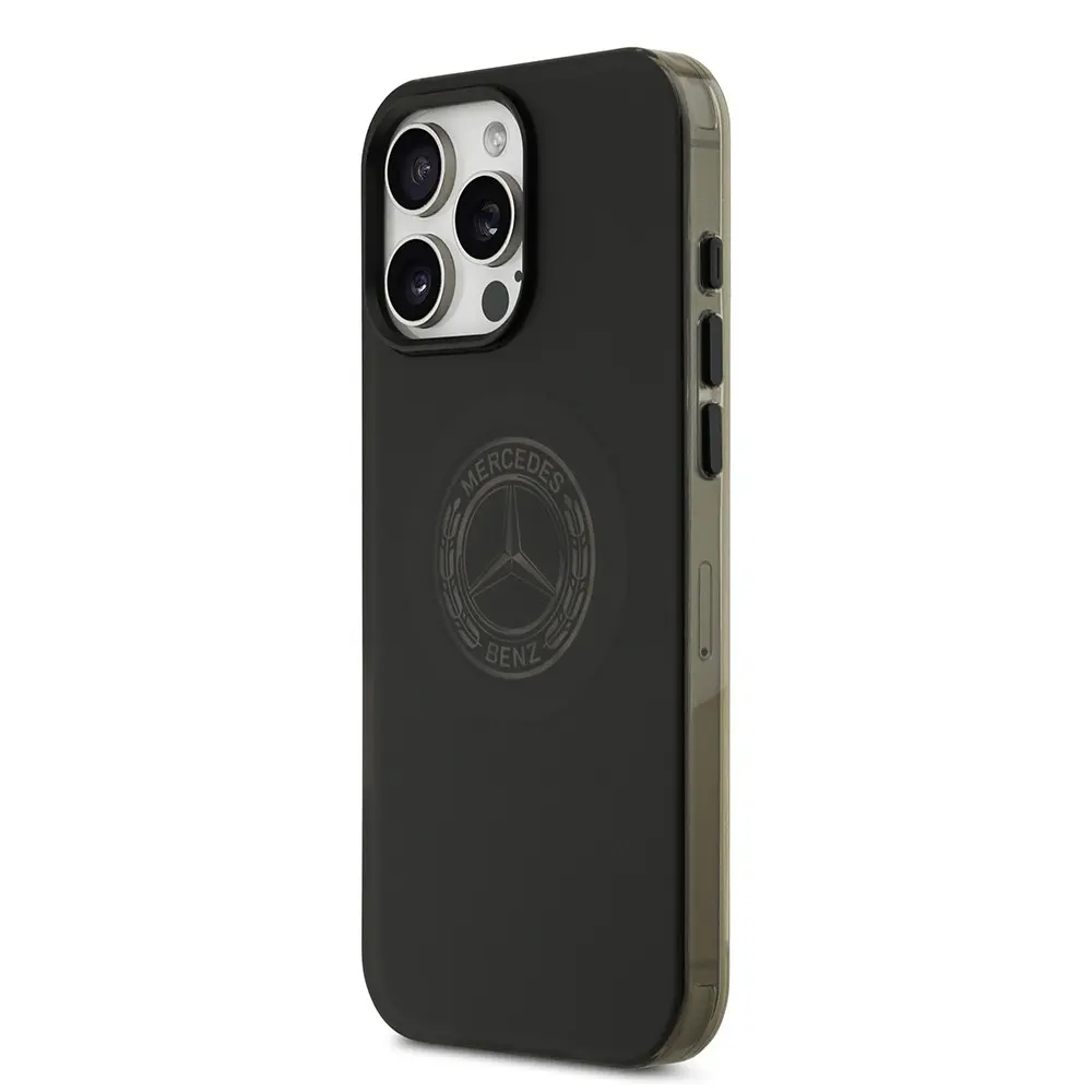 iPhone 16 Pro Max MagSafe Uyumlu Buzlu PC Kılıf - Mercedes Benz Nostaljik Yıldız
